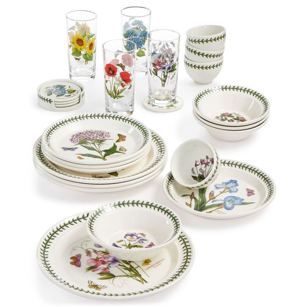 Portmeirion Botanic Garden 25 Piece Dinnerware Set Service for 4 - NIB